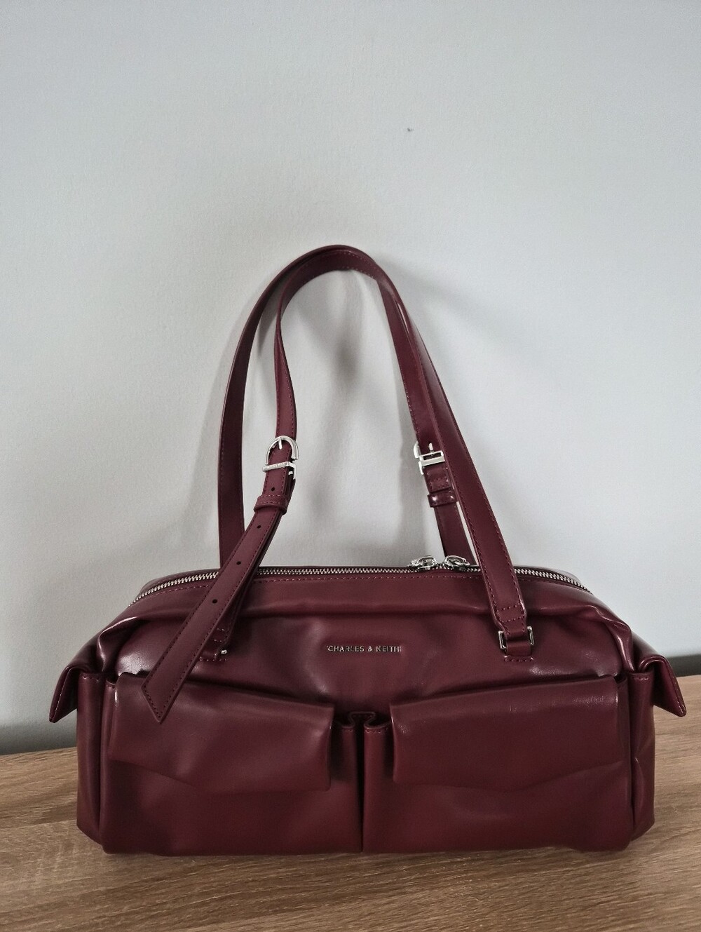 Charles & Keith Rachel multi-pocket shoulder bag
